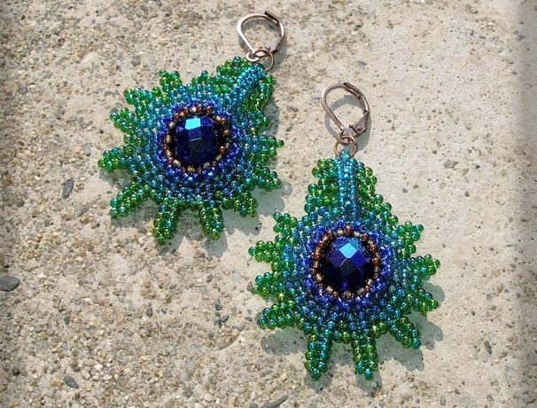 Růžové kvítí - náušnice