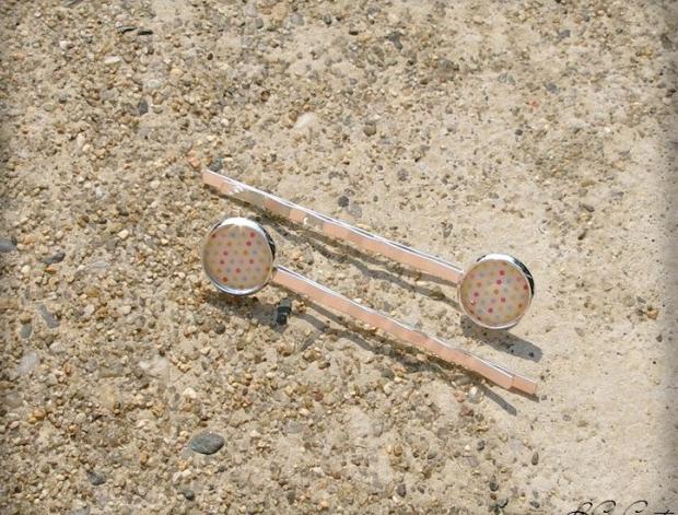 Růžové kvítí - náušnice