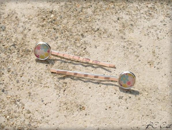 Růžové kvítí - náušnice