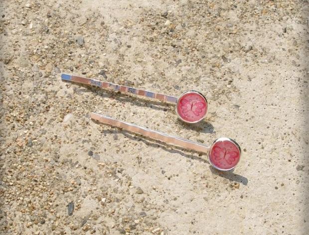 Růžové kvítí - náušnice