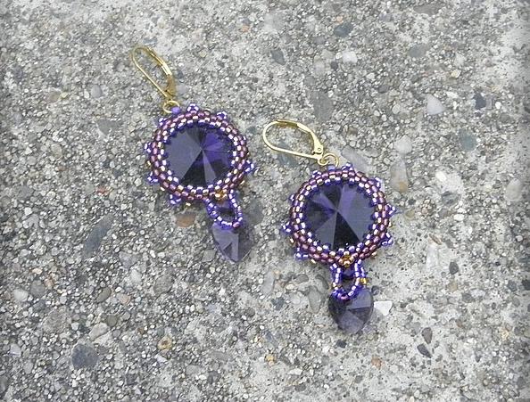 Růžové kvítí - náušnice