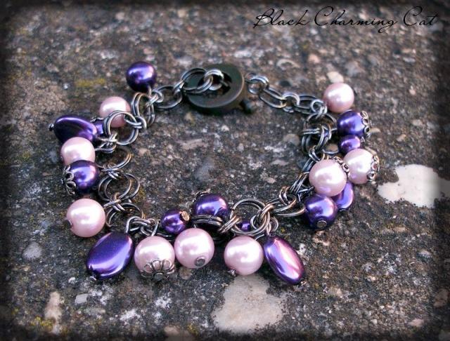 Růžové kvítí - náušnice