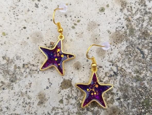 Růžové kvítí - náušnice