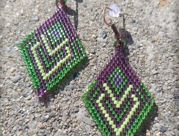 Růžové kvítí - náušnice