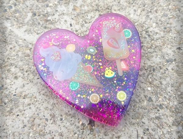 Růžové kvítí - náušnice