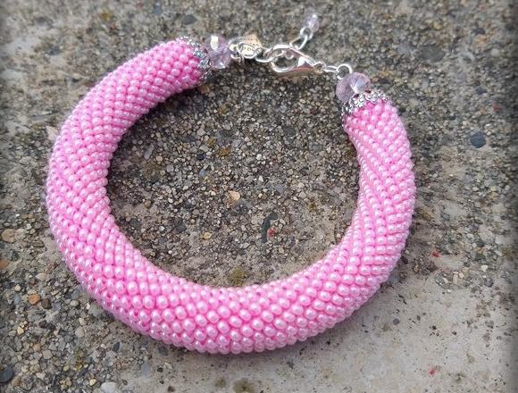 Růžové kvítí - náušnice