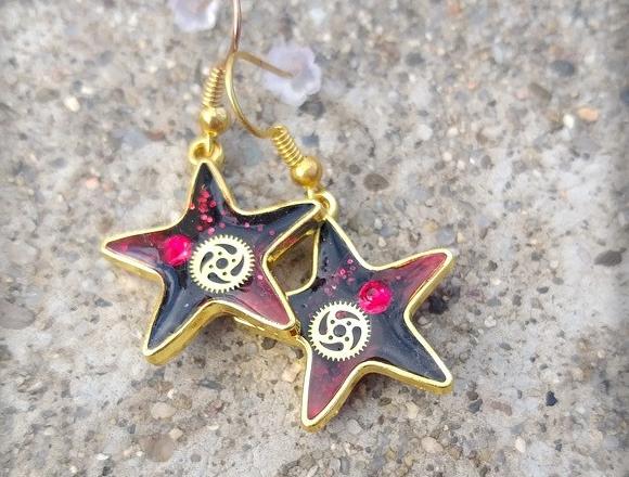 Růžové kvítí - náušnice