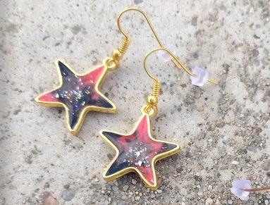 Růžové kvítí - náušnice