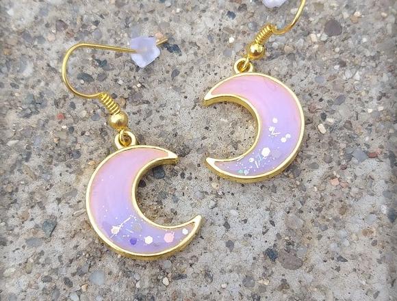 Růžové kvítí - náušnice