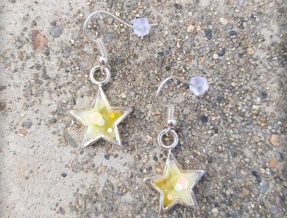 Růžové kvítí - náušnice