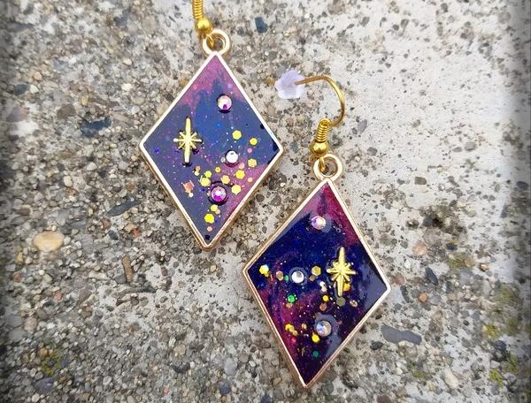 Růžové kvítí - náušnice