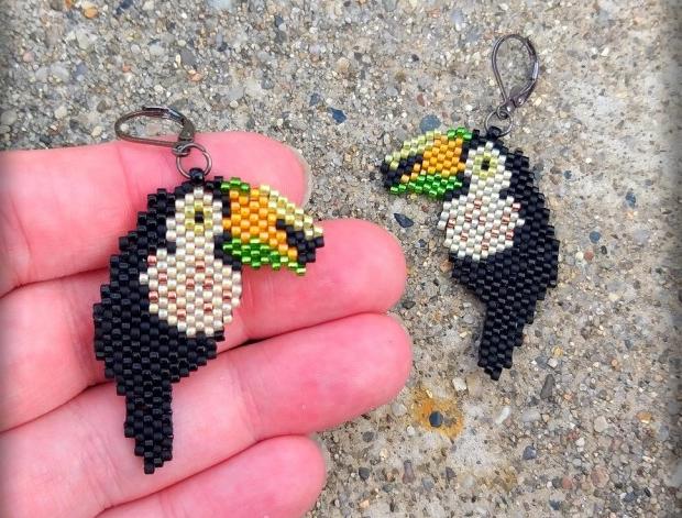 Růžové kvítí - náušnice