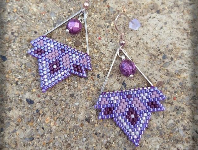 Růžové kvítí - náušnice