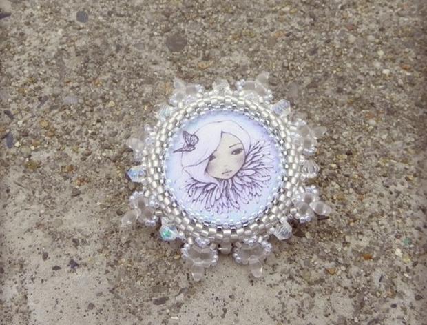 Růžové kvítí - náušnice