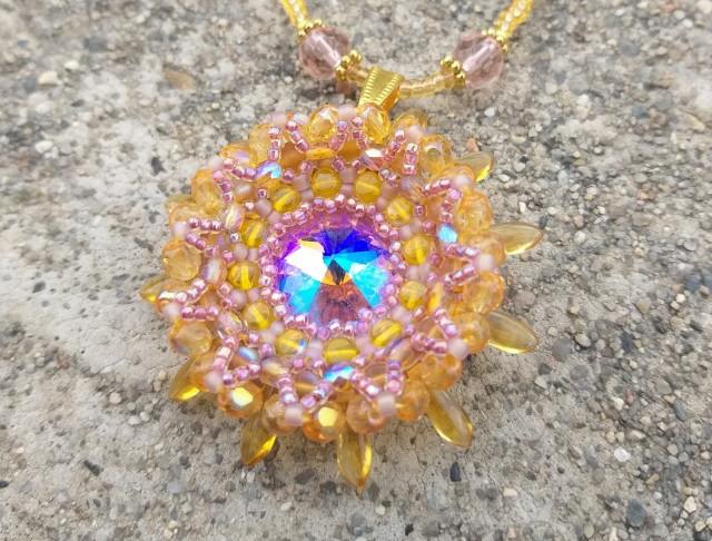 Růžové kvítí - náušnice