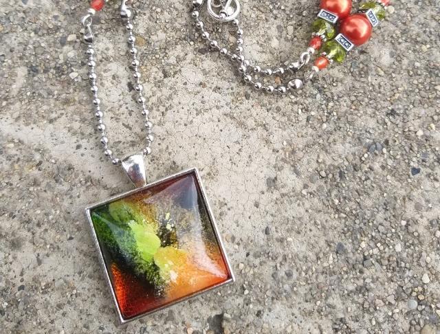 Růžové kvítí - náušnice