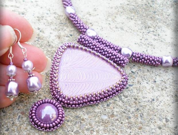 Růžové kvítí - náušnice