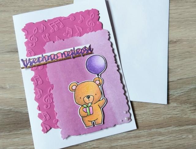 Růžové kvítí - náušnice