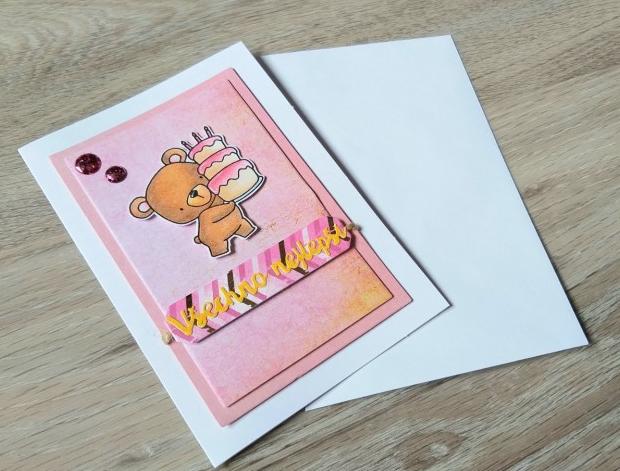 Růžové kvítí - náušnice