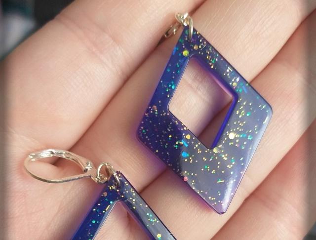 Růžové kvítí - náušnice