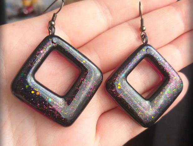 Růžové kvítí - náušnice