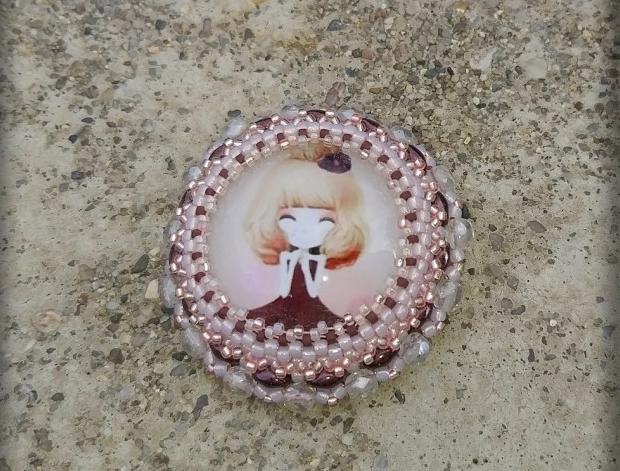 Růžové kvítí - náušnice