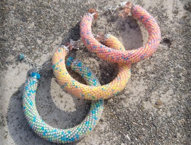 Růžové kvítí - náušnice