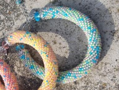 Růžové kvítí - náušnice