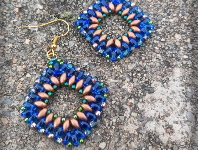 Růžové kvítí - náušnice