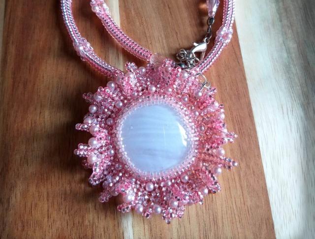 Růžové kvítí - náušnice