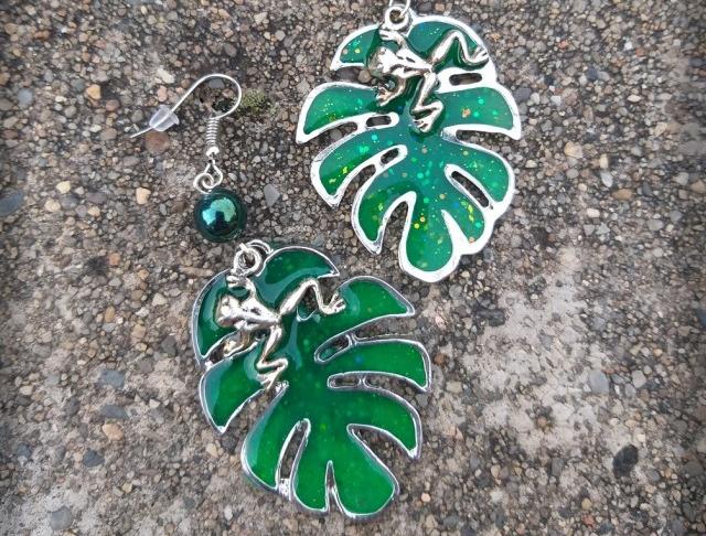 Růžové kvítí - náušnice