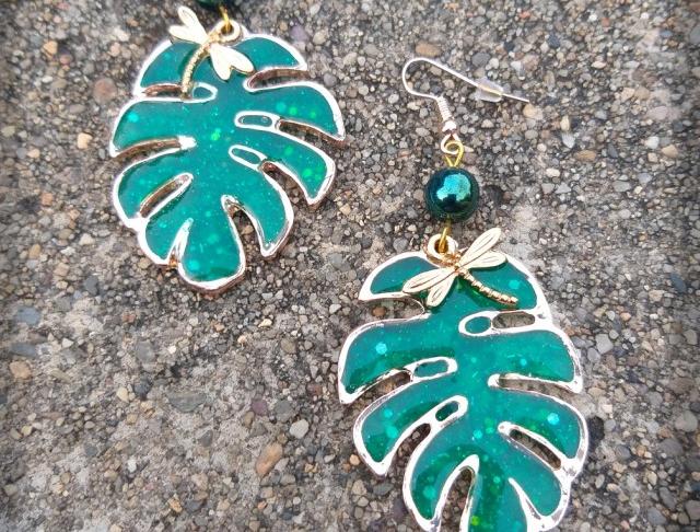 Růžové kvítí - náušnice