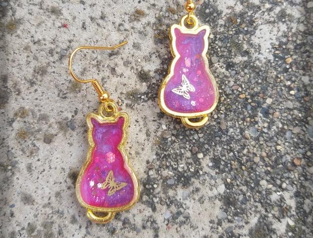 Růžové kvítí - náušnice