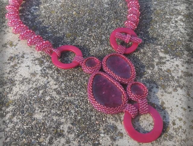 Růžové kvítí - náušnice