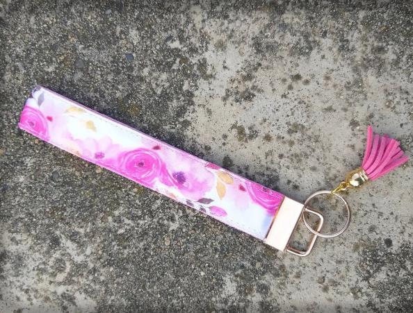 Růžové kvítí - náušnice