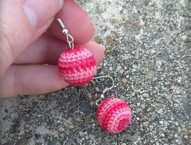 Růžové kvítí - náušnice