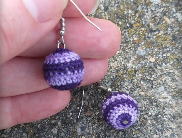 Růžové kvítí - náušnice