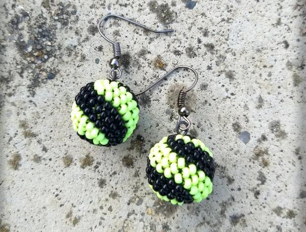 Růžové kvítí - náušnice