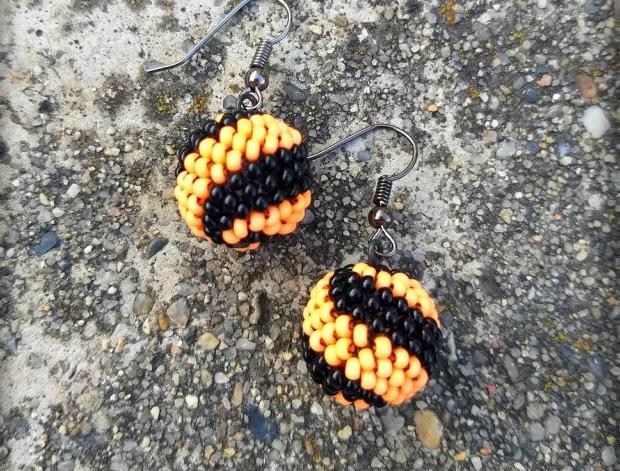 Růžové kvítí - náušnice