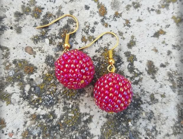 Růžové kvítí - náušnice