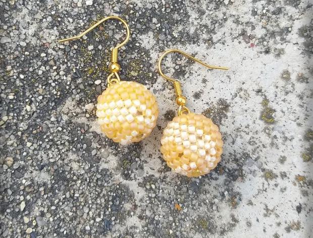 Růžové kvítí - náušnice