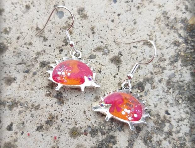 Růžové kvítí - náušnice