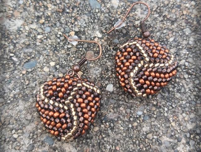 Růžové kvítí - náušnice