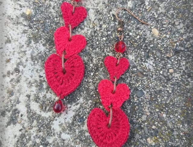 Růžové kvítí - náušnice