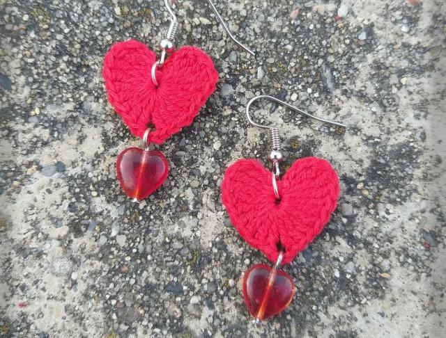 Růžové kvítí - náušnice