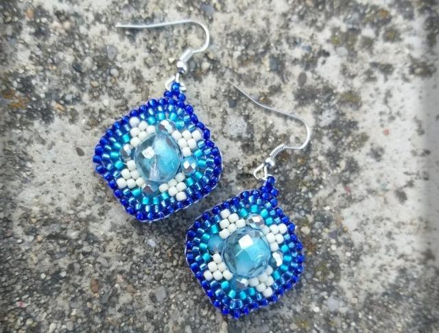 Růžové kvítí - náušnice