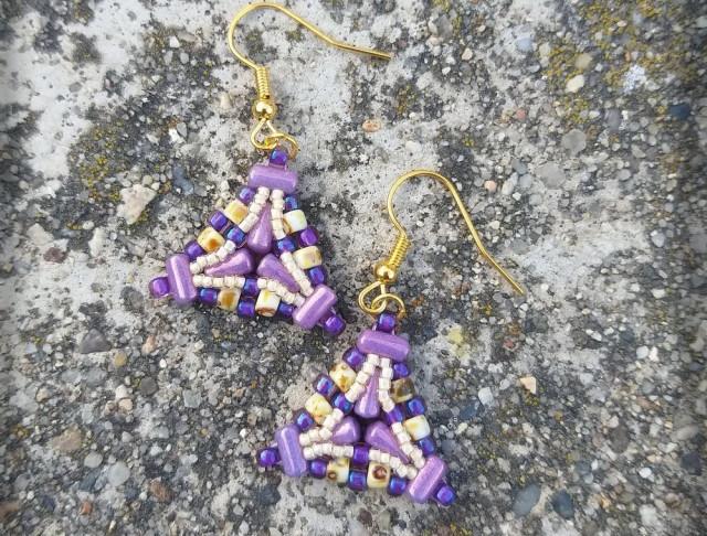 Růžové kvítí - náušnice