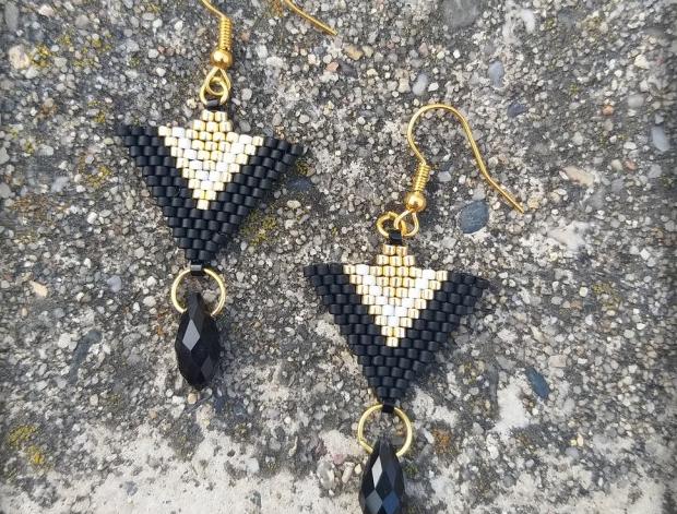 Růžové kvítí - náušnice