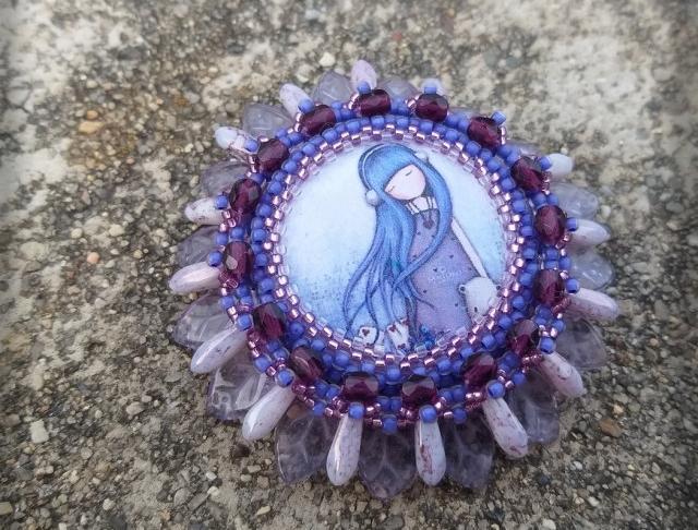 Růžové kvítí - náušnice