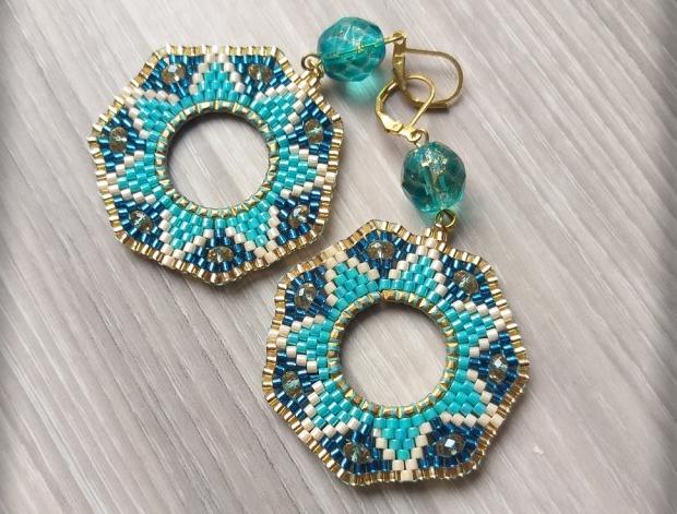 Růžové kvítí - náušnice